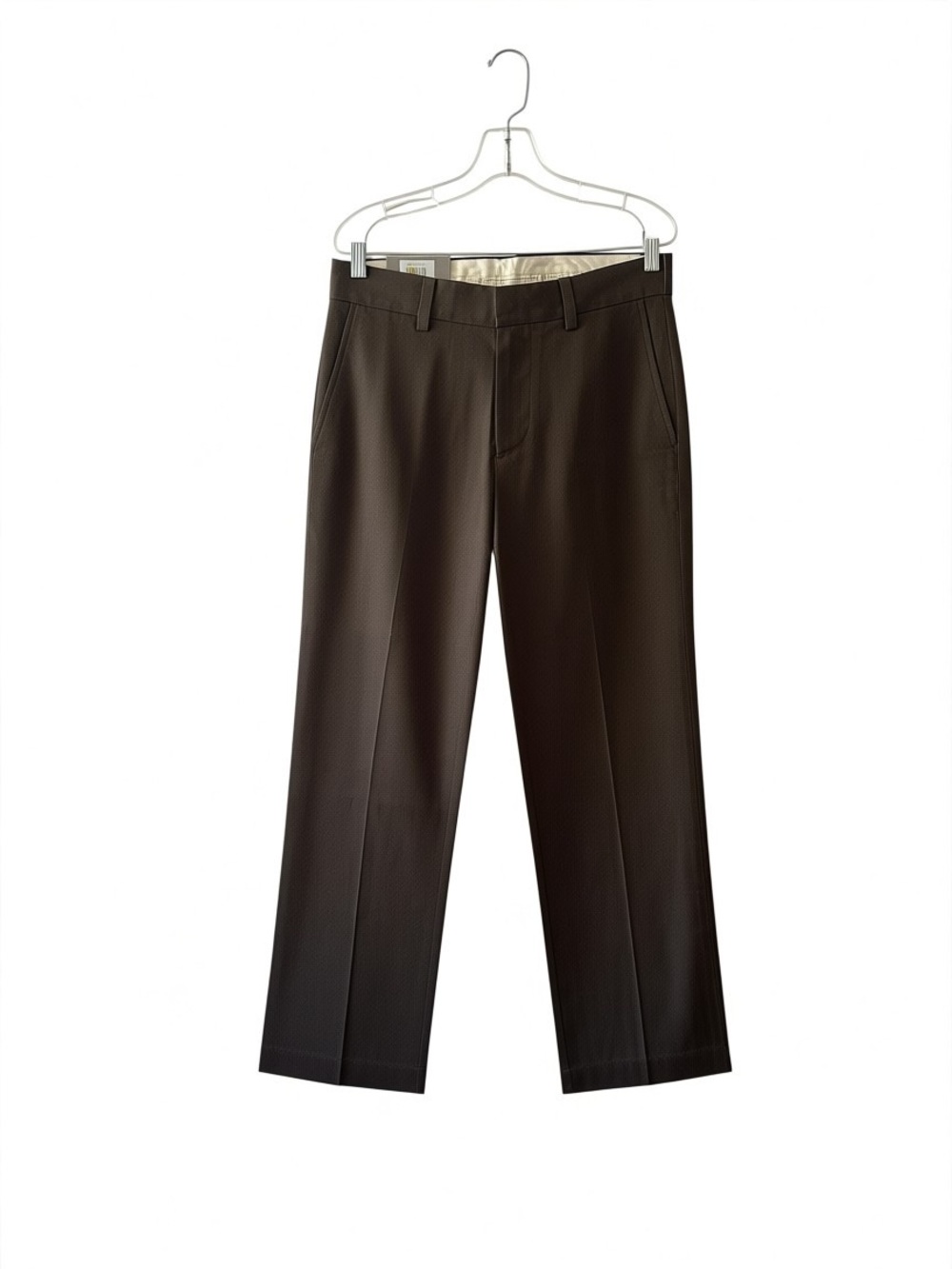 GAP Mens 30x30 Straight Fit Dress Pants Brown 100% Cotton Flat Front NWT